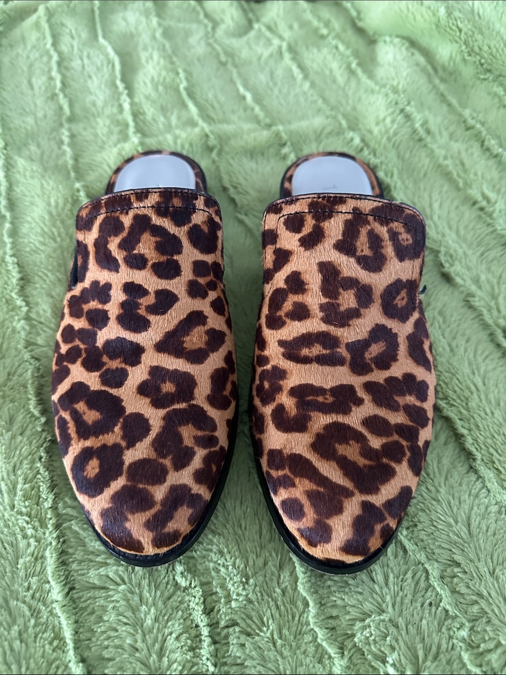 1.STATE Leopard Print Slip-On Mules in Brown and Black